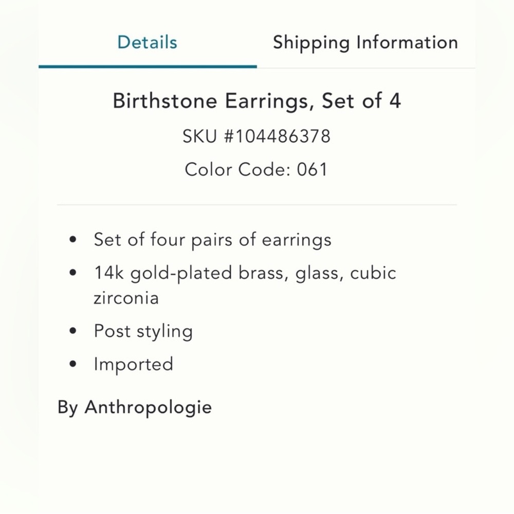 Anthropologie Garnet and Gold Earring Set - Picture 5 of 14